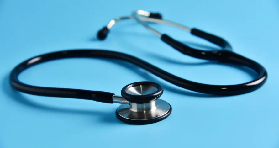 close-up-stethoscope-blue-background